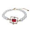 ￖrh￤ngen halsband Habitoo 67mm vitt naturligt s￶tvattenp￤rlarmband r￶tt CZ SQAURE BEGRￄNSNINGAR Underbara smycken Set f￶r kvinnor Drop Dhynl