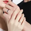 Wedding Rings High Quality Korean Fashion Princess&Knight Lovers Couple Crown CZ Stones Engagement Ring Sets