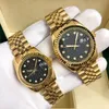 Gold Mens elmas Lady İzler Otomatik Mekanik Hareket Bilekleri Paslanmaz Çelik Yüzme İzleme Süper Aydınlık Safir Cam Montre De Luxe 36 41 MM U1