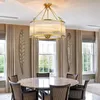 Pendant Lamps Modern Contemporary Chandeliers Ceilling Lamp Light For Diing Room Living Copper Dia.50cm Suspendsion Fixtures