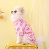 Abbigliamento per cani di marca Abbigliamento per cani di marca Classic Fruits Graphic Cani Magliette Camicia in cotone elasticizzato per l'inverno Autunno Vacanza Giorni freddi Ragazzo o ragazza Felpe per animali domestici A500