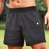 lu lulelemens szorty mężczyźni joga sporty szorty na zewnątrz fitness szybki suchy lunelony solidny kolor swobodny ćwiartka spodni hurtowa