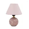 Lampade da tavolo Lampada in ceramica minimalista nordica Camera dei bambini Bambina rosa Carino Principessa Camera da letto Comodino LB12126