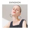 Hoop Earrings ENFASHION Heart Big For Women Accessories Gold Color Statement Mixed Hoops Earings Fashion Jewelry E191097