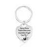 Key Rings Engraved Keychain Never Drive Faster Than Your Guardian Angel Can Fly Hand Stamped Chains For Hunsband Drop Delivery Jewelr Dhize