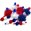 Hundebekleidung 50/100 Stück Haustier American Independence Day Zubehör Pflegefliegen Rosenblumen Krawatte mit Feder für kleine mittelgroße Hunde