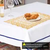 TAFELMATS 4PCS WASBABLE PLACEMAT VINTAGE BLOEM GOUDEN PVC PLACEMATS VOOR FAMILY DINNERS BRUIDEN Woonkamer Decoratie Coffeetable Mat