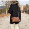 Sacs de soirée Hobos PU cuir Vintage sac à bandoulière pour femmes 2022 embrayage large ceinture concepteur dames chaîne Messenger fourre-tout sacs à main sacs à main
