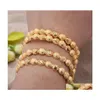 Bangle 4pcs/lote redonda 24k color dourado dubai pulseiras para mulheres pulseiras de noiva Ethiopian/França/Africana/Dubai Jóias Gif Dhrrg