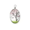 Charms Designer Creative Dried Flower Pendant f￶r ￶rh￤nge Halsband Kvinna Fashion Glass Oval Ball Pressed Diy Jewelry Making Drop Del Dhwos