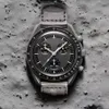 Bioceramic Planet Moon Mens Designer Watches Moonswatch Full Function Quarz Chronograph Watch Mission to Mercury 42mm Nylon Luxury Montre Limited SO33A100