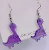 Dangle Chandelier Cute Colorf Dinosaur Acrylic Earrings Dangle For Women Girls Lovely Animal Long Drop Earring Party Jewelry Delive Dheyz