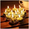Candles 6Pcs 3D Cactus Candle Simated Plant Set Home Decoration Tea Light Decor 220831 Drop Delivery Garden Dhmwy