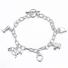 Charmarmband Sierplated Horse Shape Armband Fashion Design TankeF närvarande för flickvän Drop Leverans smycken DH8LD