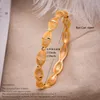 Bangle 4st/Lot 24k Dubai Cuff Gold Color Armband Fashion Women Man Jewelry Copper Big Ring Gift