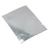V￤rme t￤tning platt topp v￤skor silver aluminium folie packning v￤ska ￶ppen topp torkad mat pack v￤ska glansigt vakuum mylar folie p￥sar v￤ska