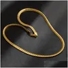 Chains 5Mm 18K Gold Plated Mens Hiphop Chain Necklaces For Women S Fashion Hip Hop Jewelry Accessories Party Gift 1624 Inches Drop D Dh6Sc