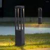 Waterproof LED Garden Lawn Lamp Iron Acrylic Villa Park Pillar Light Courtyard Landscape Lighting Decoration Pathway