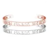 Bracelet PolishedPlus Personnalisé Titane Humour Lettre Creuse Bracelet Personnalisé Homme Bijoux Pour Femmes Fille Cadeau