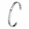 Bracelet PolishedPlus Personnalisé Titane Humour Lettre Creuse Bracelet Personnalisé Homme Bijoux Pour Femmes Fille Cadeau