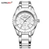 Nowy moda trójoja stalowa opaska damska Watch Watoof Fashion Watch Luminous Quartz Watch227p