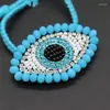 Bangle Eye Rhinestone Personality Bracelet Shourouk Baroque Exaggerated Fashion Temperament Eyes Tassel 712