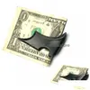 Money Clips Mens Batwing Clip Slim Id Card Bat Cash Holder Magnetic Stainless Steel Drop Delivery Jewelry Dhiow