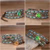 Очарование браслетов Mtilayers 3 Strands Bling Green Crystal Teengirls Opal Beads Браслет Bohemian Jewelry Bijoux Drop Deviv dhnnj