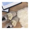 Designer-Schneestiefel, luxuriöse Damenschuhe, Kallen, mit Shearling gefütterter Slouch-Stiefel, flacher Absatz, EU 35–40, mit Box für den Innen- und Außenbereich