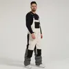 Pantalones de esquí gruesos para hombre y mujer, monos rectos de esquí, mono, babero, impermeable, cálido, a prueba de viento, deportes al aire libre, Snowboard