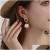 dangle chandelier earrings boho pearl for women colorf colorf crystal bead pendientes s925針肉体ぶら下がった吊り宝石てだドロップデリバリー