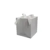 Gift Wrap Square Flower Package Box Open Two Sides Wedding Favors Present Valentine's Day Pack 4 Colors Choose