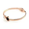 Bangle Moda Mulheres 316 Aço inoxidável ouro rosa preto casca de alta qualidade Bracelet Bracelet Presente de casamento