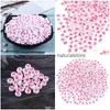 Acrylic Plastic Lucite 100Pcs/Lot Diy Loose Bead For Jewelry Bracelets Necklace Making Accessiroes Crafts Acrylic Round Pink Color Dhulk