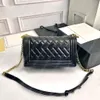 디자이너 가방 럭셔리 So Black Women Bag Purse Shouther Bags WOC 클래식 플랩 Bolsos Dicky0750 핸드백 Sac de Luxe Tasche Caviar Leather Wallet on Chain Crossbody