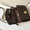 مصمم بمقبض علوي M44876 POCHETTE حقائب يد فاخرة للنساء والرجال محافظ مربعة مع حزام كتف رسول جلد طبيعي حقيبة كروس بودي تنقش