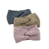 Enveloppe à tricot à tricot brillant enveloppe crochet turban auriculaire plus chaude couleur solide bandes de cheveux élastiques larges accessoires de cheveux faits à la main