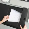 Svartvit A4 Folding PP File Box Mapp Portable Pad Pen Tray Office Metting Ficka