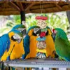 Autres fournitures d'oiseaux jouet perroquet à mâcher jouets de dentition jouets interactifs à mâcher perruche suspendue bloc de déchirement Kabob cage morsure rotin