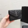 Carteira feminina de designer de luxo porta cartão de crédito curto preto clássico porta cartão carteiras de moedas carteiras de bolso pequenas bolsas de dinheiro bolsa feminina com caixa