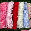 Decorative Flowers Wreaths 8Pcs/Artificial Background Wedding Wall Fake Diy Birthday Party Decoration Window Salon 40 60 Cm Drop D Dhvgi