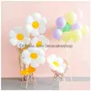 Decora￧￣o de festa 1pc White Daisy Flower Helium Balloons