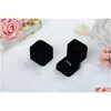 Jewelry Boxes Fashion Gift Packaging 10 Colors Square Shape Veet Wedding Engagement Couple Rings Classic Luxury Show Case Box Drop D Dhjkz