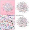 Acrylique En Plastique Lucite 100 Pcs / Lot Amour Coeur Diy Perle Lâche Pour Bijoux Bracelets Collier Faire Accessiroes Artisanat Argile Polymère Dh9Jl