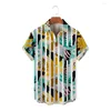 M￤ns avslappnade skjortor Camisa de Manga Corta Con Bolsillo Para Hombre Y Mujer Estampado Floral Estilo Hawaiano Topps Verano