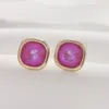 Boucles d'oreilles carrées en cristal autrichien pour femmes, bijoux de fête, mode exquise, accessoires pour filles, cadeau