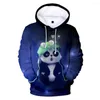 Sweat à capuche pour hommes et femmes, sweat-shirt décontracté avec Panda 3D, mode, mignon, Harajuku, hauts surdimensionnés