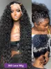 Nxy New Lace Wigs Deep Wave Frontal 360 Full 30 40インチ女性のための人間の髪は13x6 HDウォーター13x4フロント230106