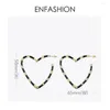Hoop Earrings ENFASHION Heart Big For Women Accessories Gold Color Statement Mixed Hoops Earings Fashion Jewelry E191097