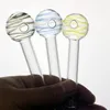 10cm Glass Oil Burner Pipe 12 tubes 30 balls Mini Thick Pyrex Smoking Pipes Clear Test Straw Tube Burners For
